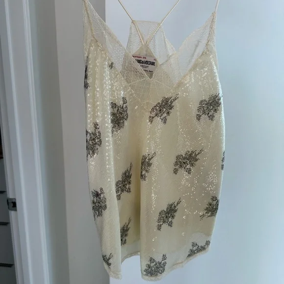 Zadig & Voltaire Cream Lace Camisole - Picture 6 of 6